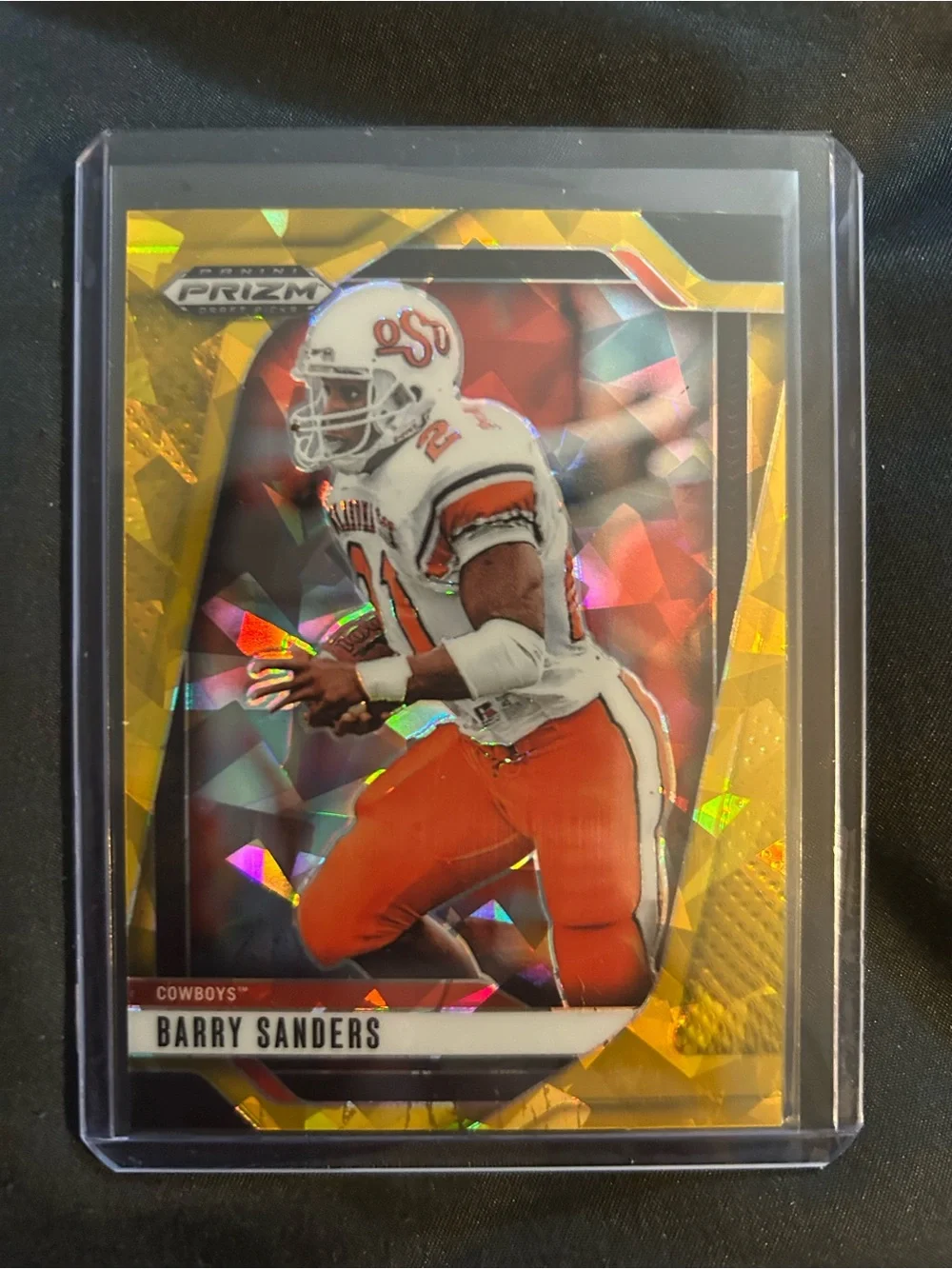 Panini Gold Prizm Football Trading Card - Orange, White